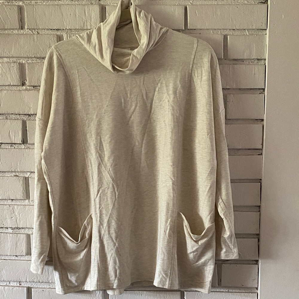 J. Jill Pure Jill Elements Cowl Neck 3/4 Sleeve Top
